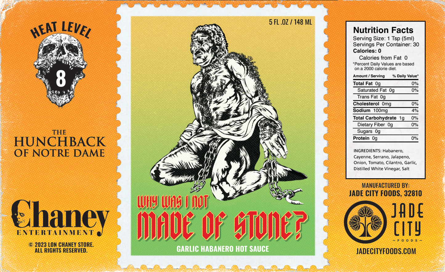 Why Was I Not Made of Stone? : Garlic Habanero Hot Sauce