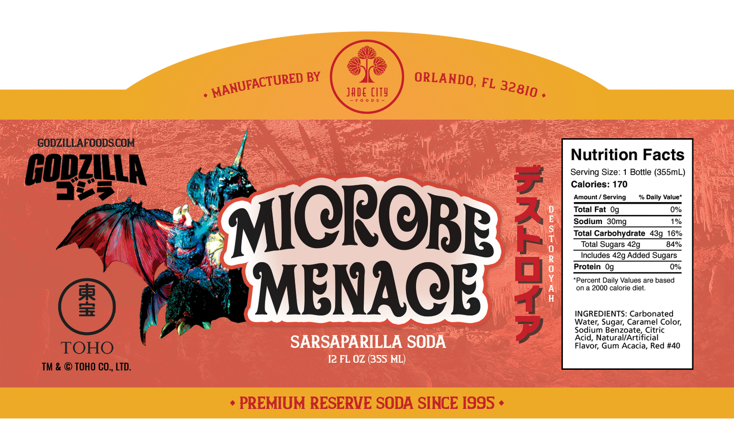 Destoroyah's Microbe Menace : Sarsaparilla Soda