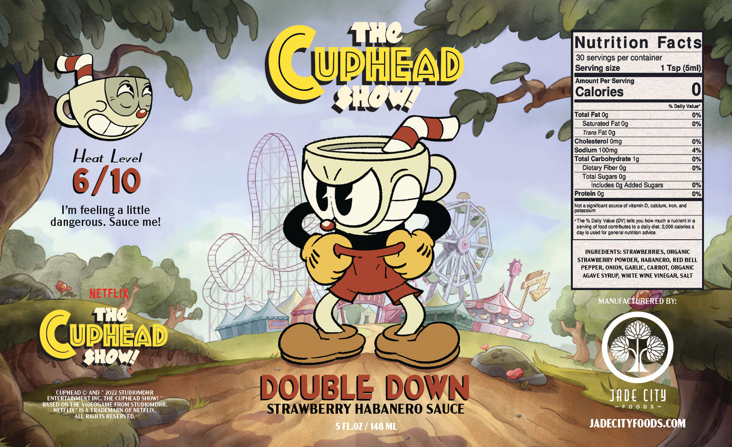 Cuphead's Double Down : Strawberry Habanero Sauce