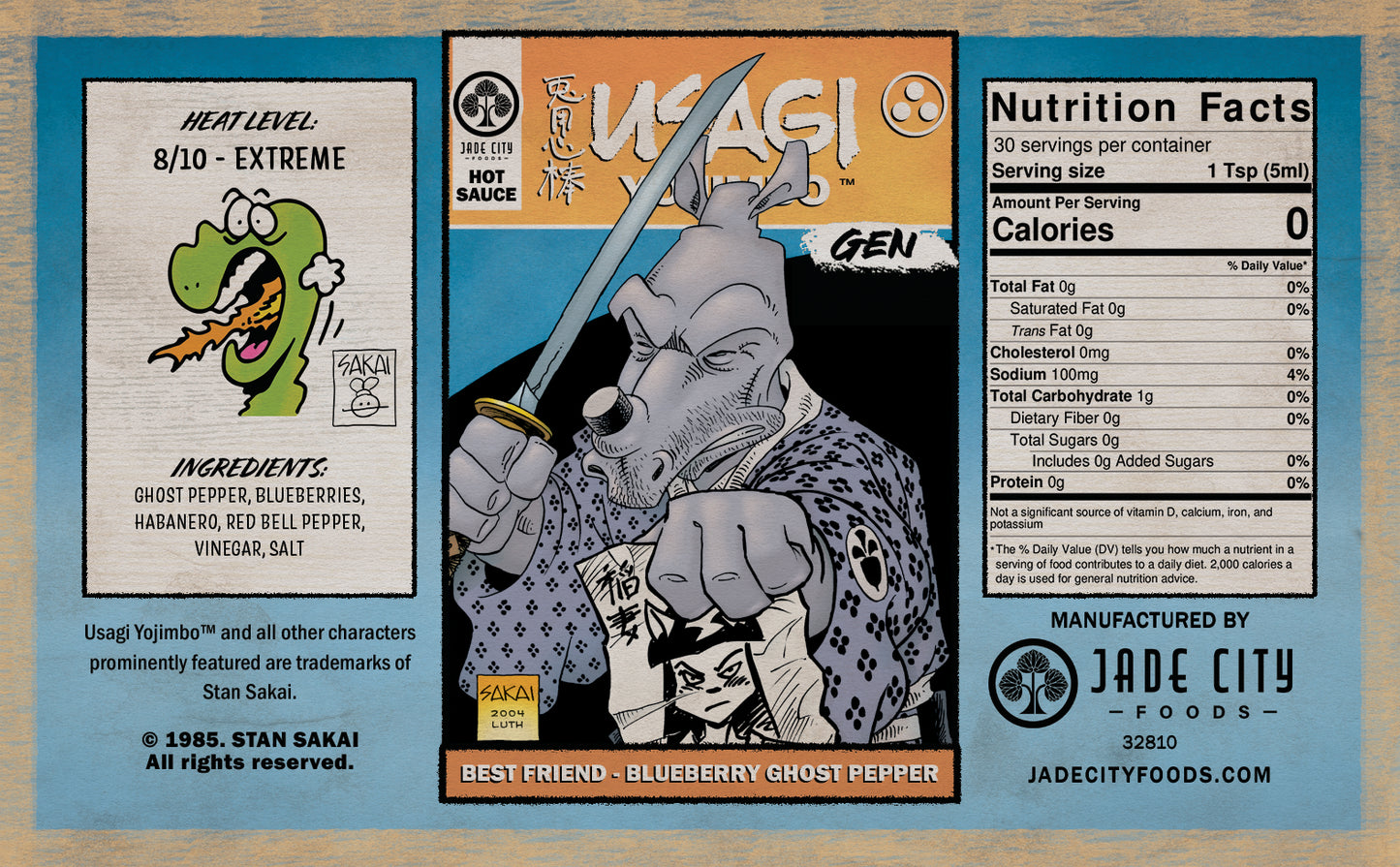 Usagi Yojimbo Hot Sauce 5-Pack