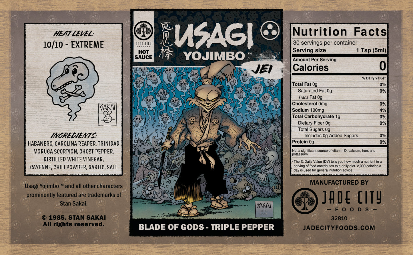 Usagi Yojimbo Hot Sauce 5-Pack