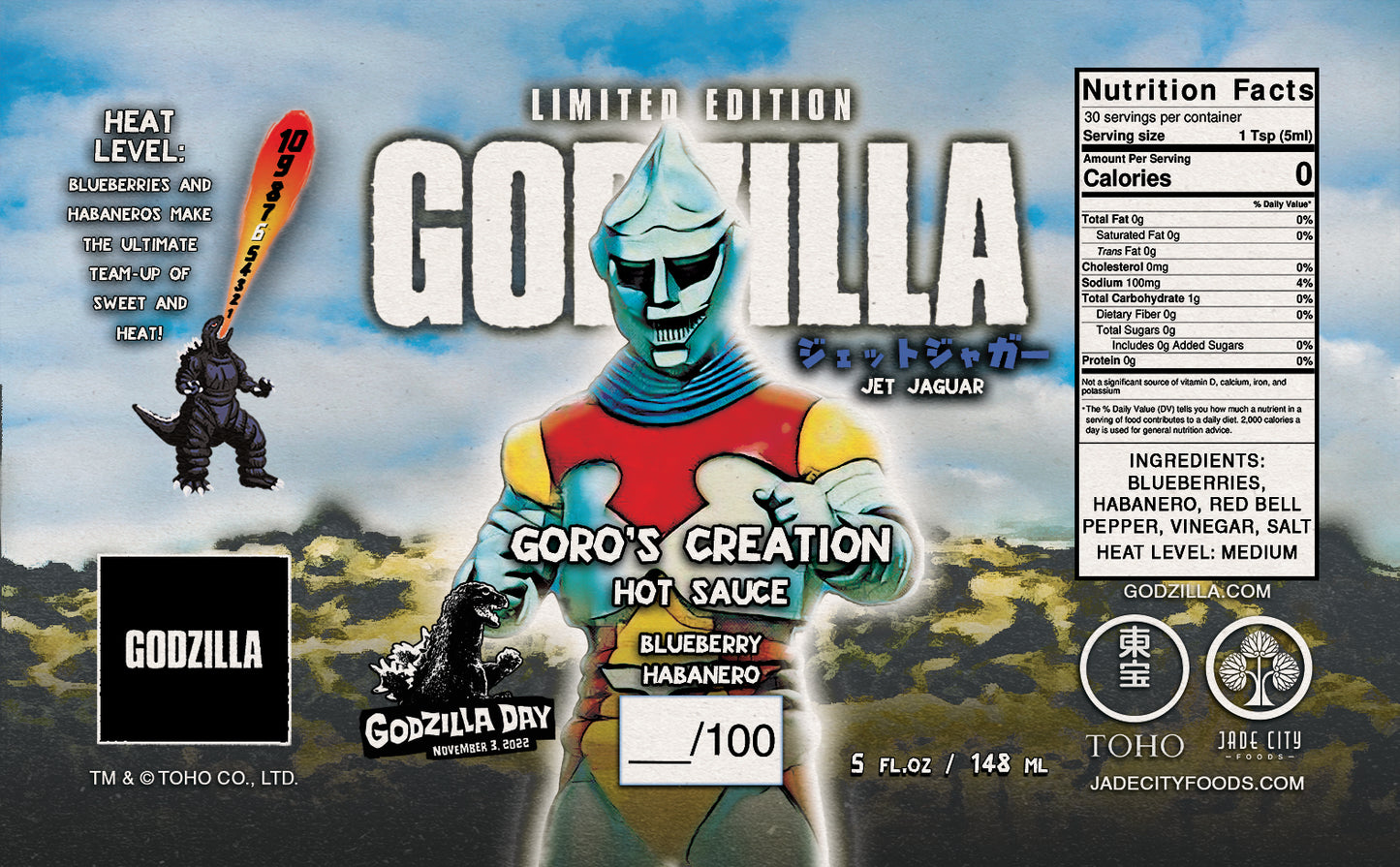 Jet Jaguar's Goro's Creation : Blueberry Habanero Hot Sauce