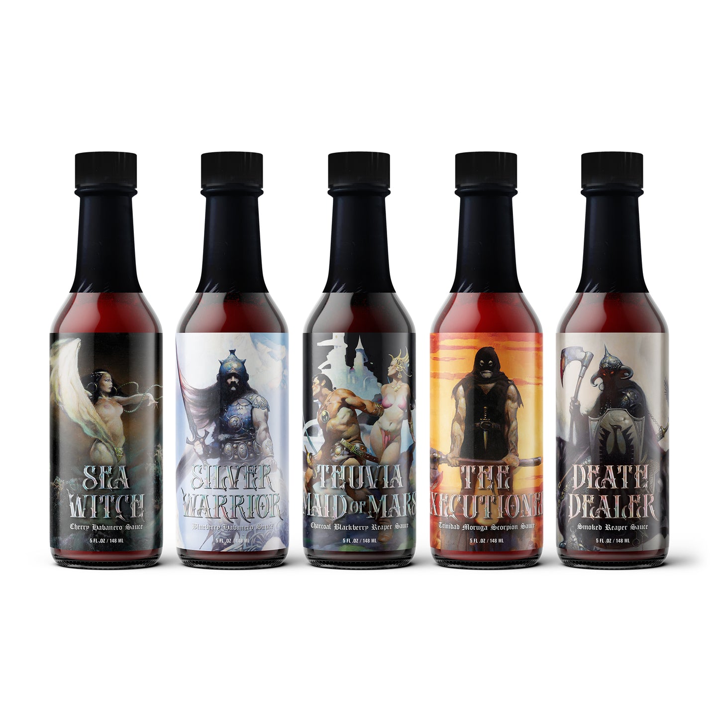 Frazetta Hot Sauce 5-Pack: Series 1
