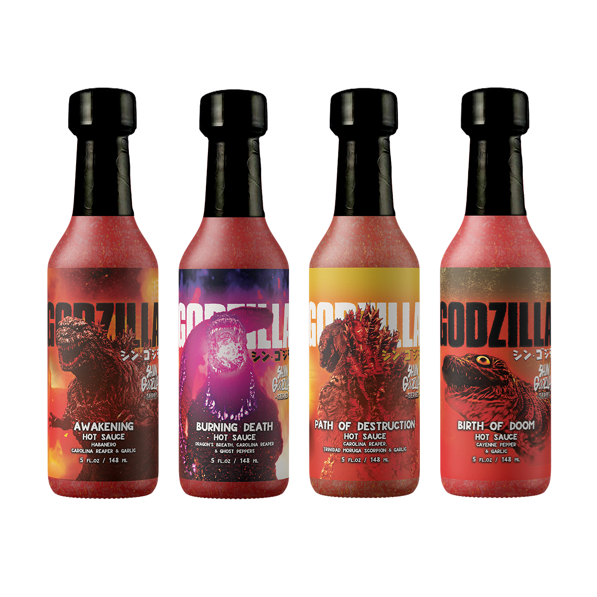 Shin Godzilla Hot Sauce 4-Pack
