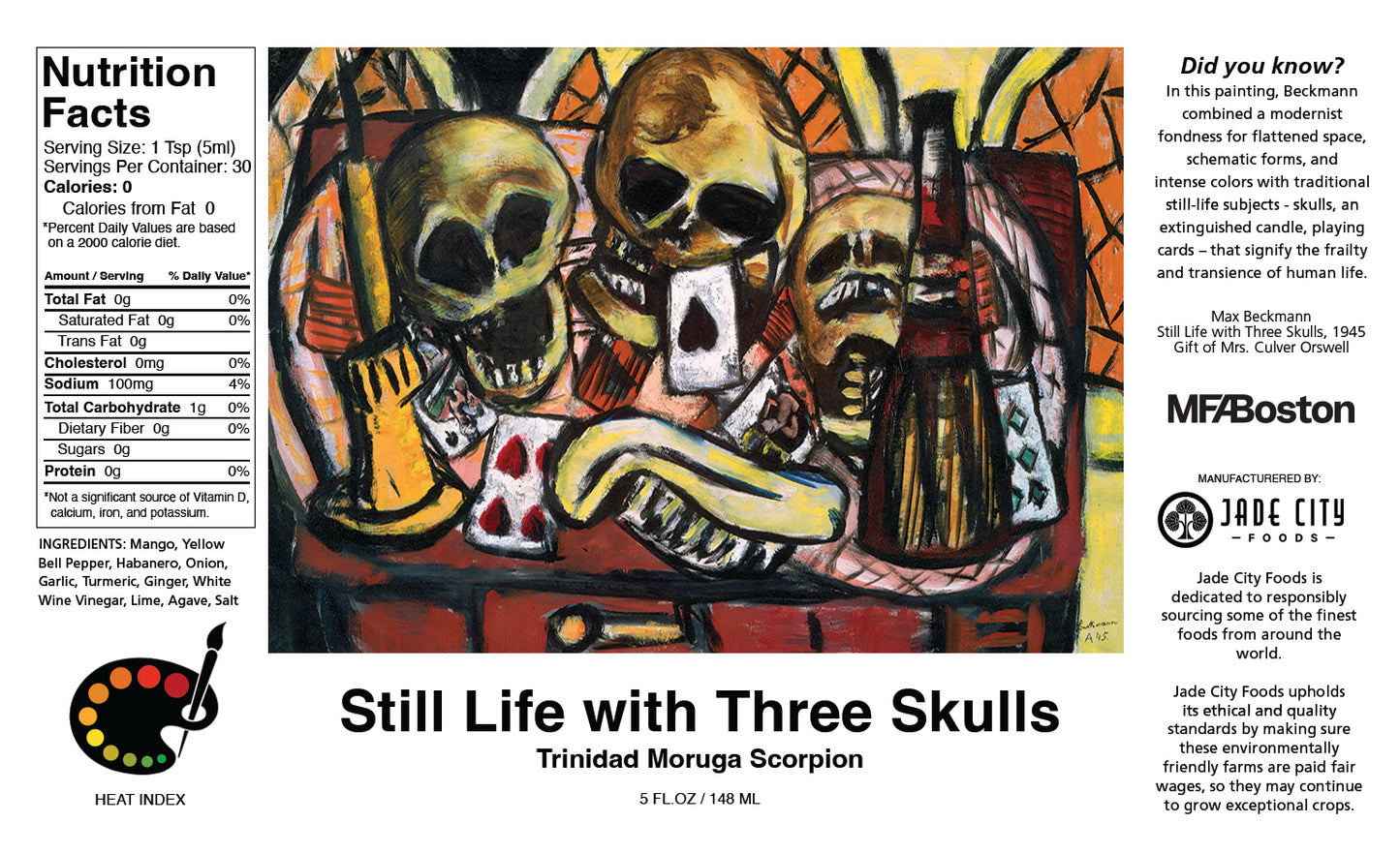 Still Life with Three Skulls : Trinidad Moruga Scorpion