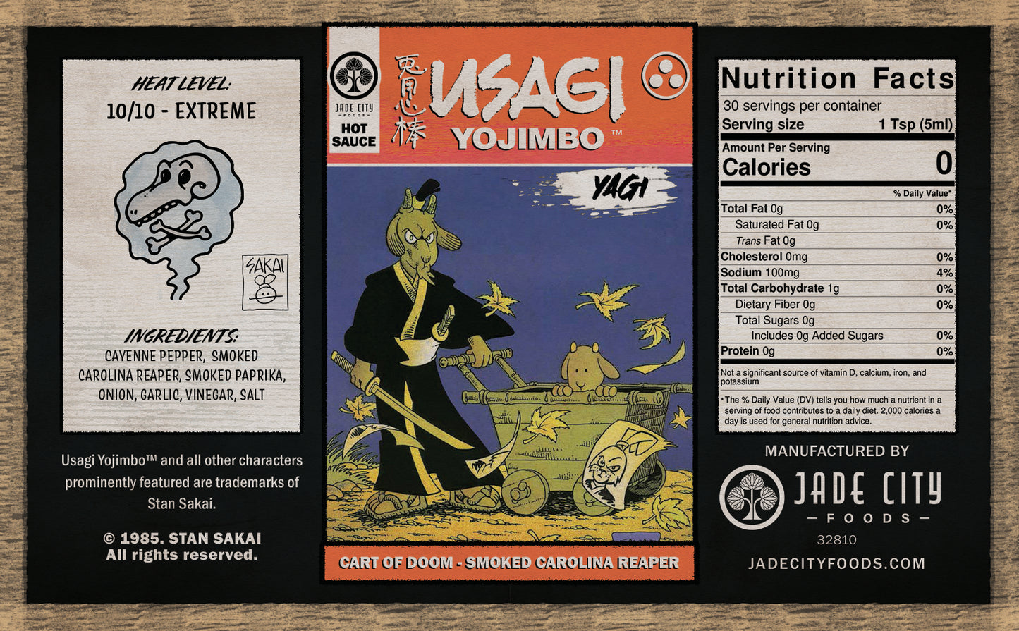 Usagi Yojimbo Hot Sauce 5-Pack