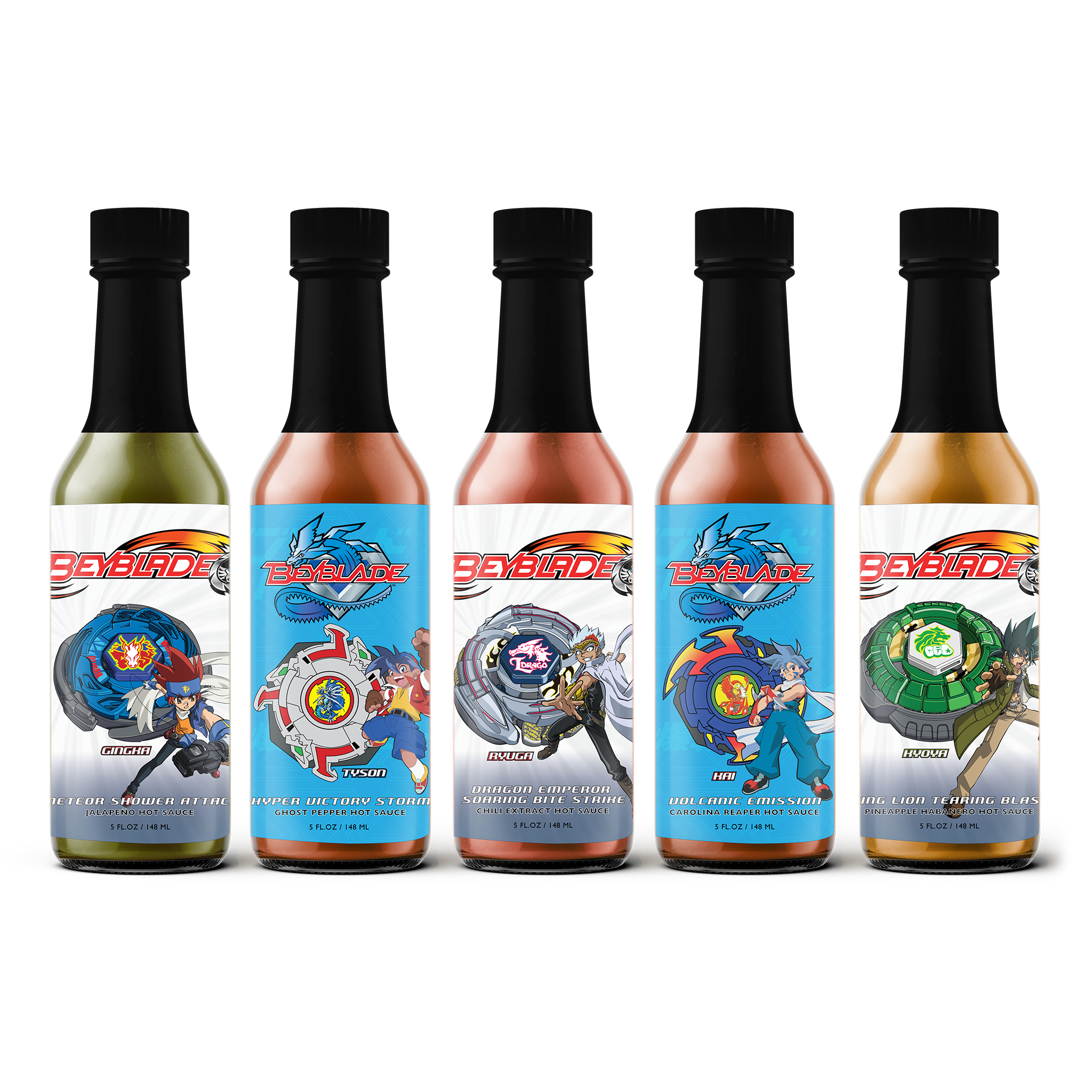 Beyblade Hot Sauce 5-Pack – Jade City Foods