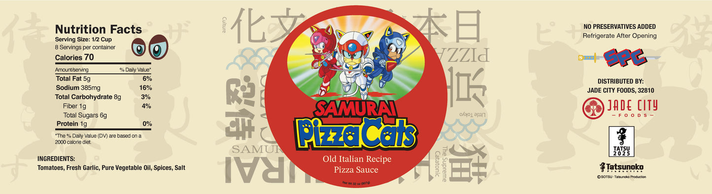 Samurai Pizza Cats Spaghetti & Pizza Sauce Set