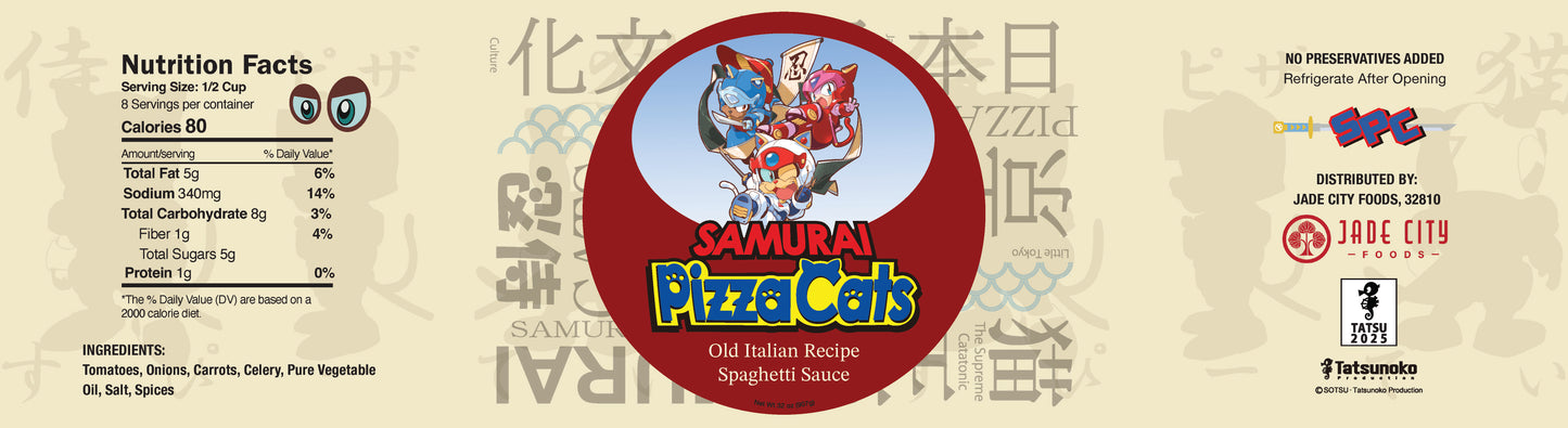 Samurai Pizza Cats Spaghetti & Pizza Sauce Set