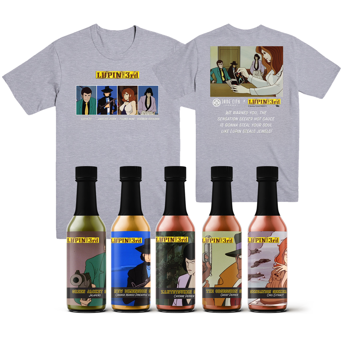 LUPIN THE 3rd Tee Hot Sauce Combo