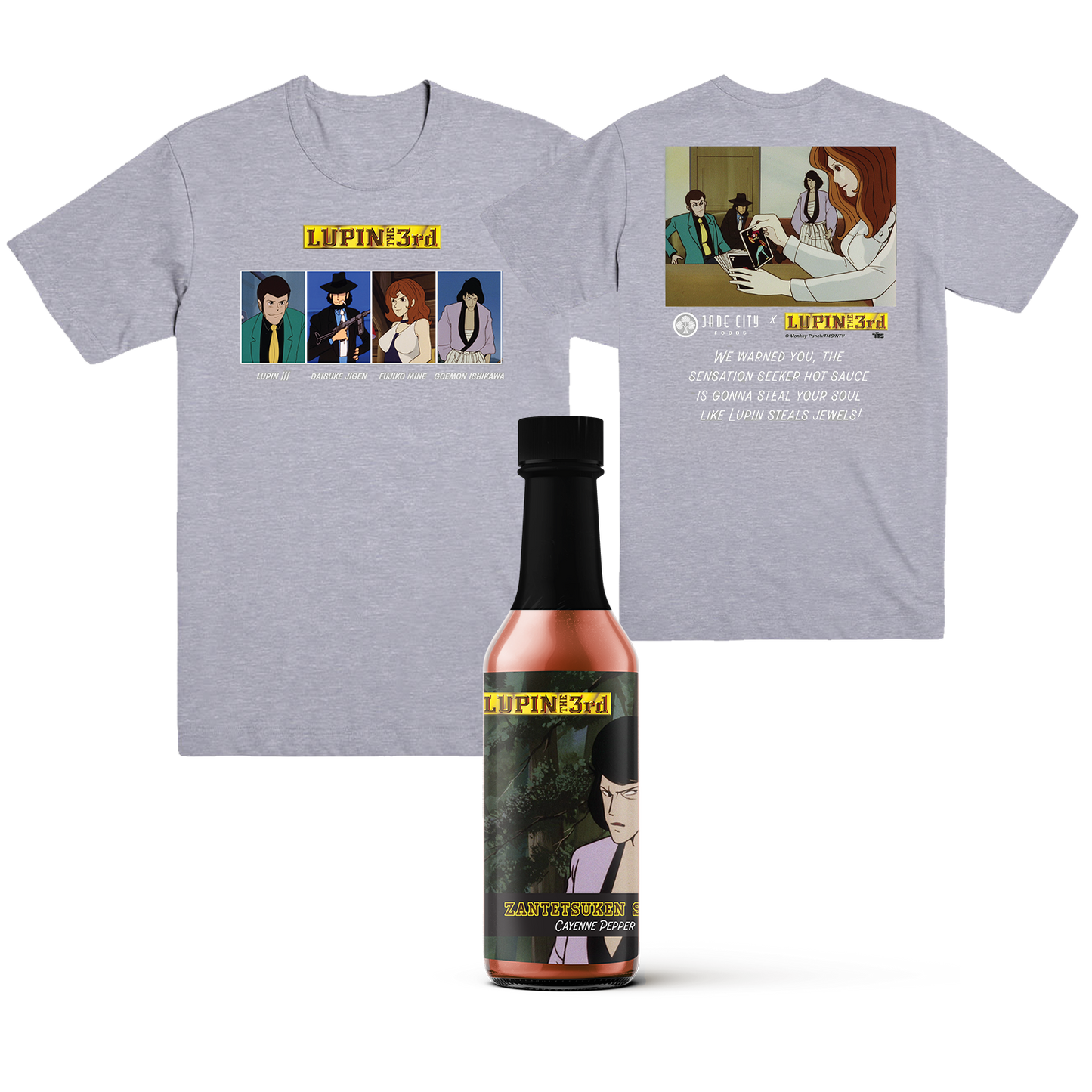 LUPIN THE 3rd Tee Hot Sauce Combo