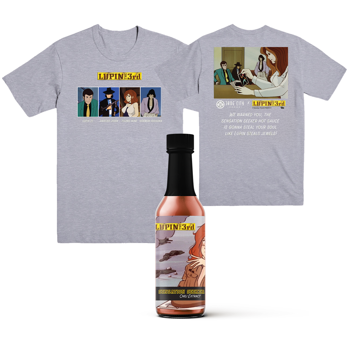 LUPIN THE 3rd Tee Hot Sauce Combo