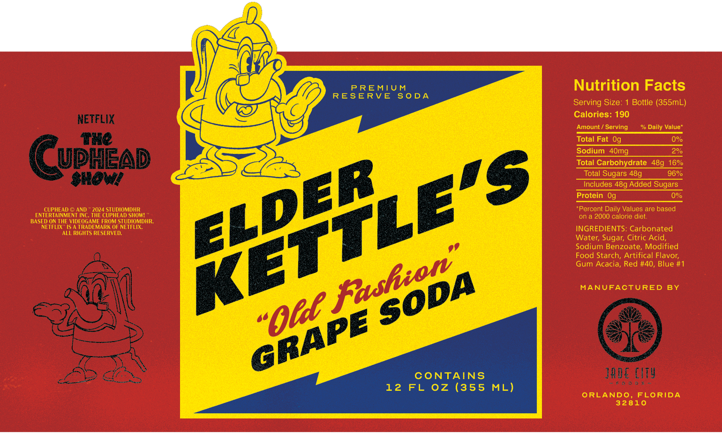 The Cuphead Show! Soda 4-Pack