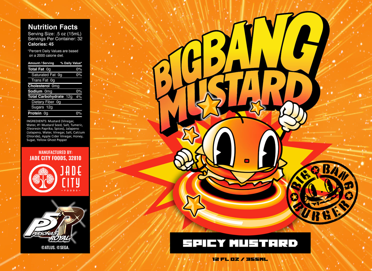 Persona 5 Big Bang Burger Spicy Mustard