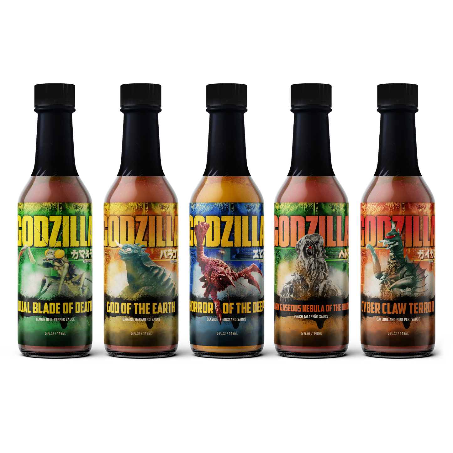 Godzilla Hot Sauce 5-Pack : Series 4