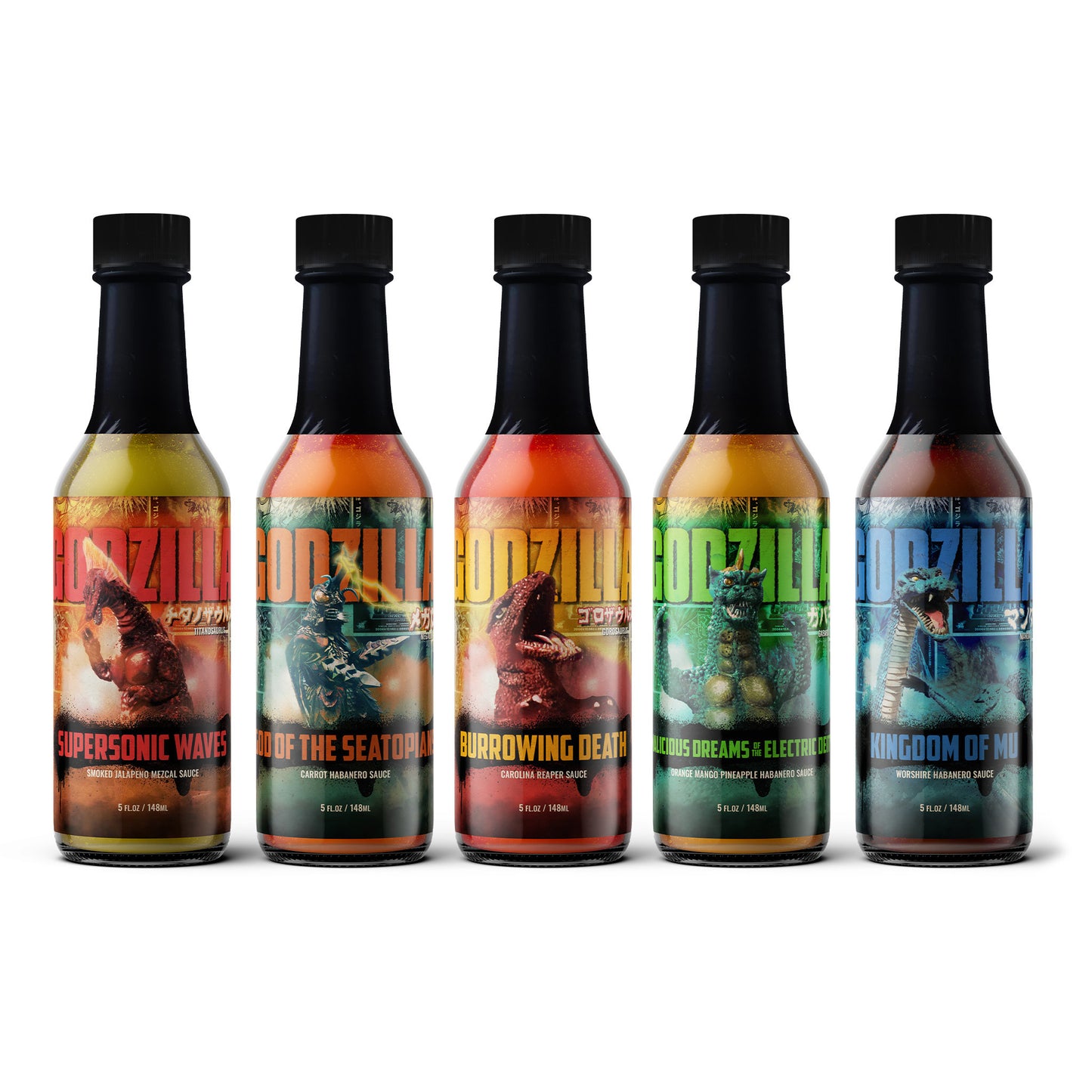 Godzilla Hot Sauce 5-Pack : Series 2