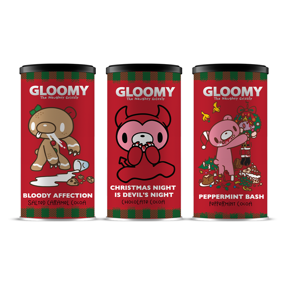 Gloomy The Naughty Grizzly Cocoa 3-Pack : Holiday Collection