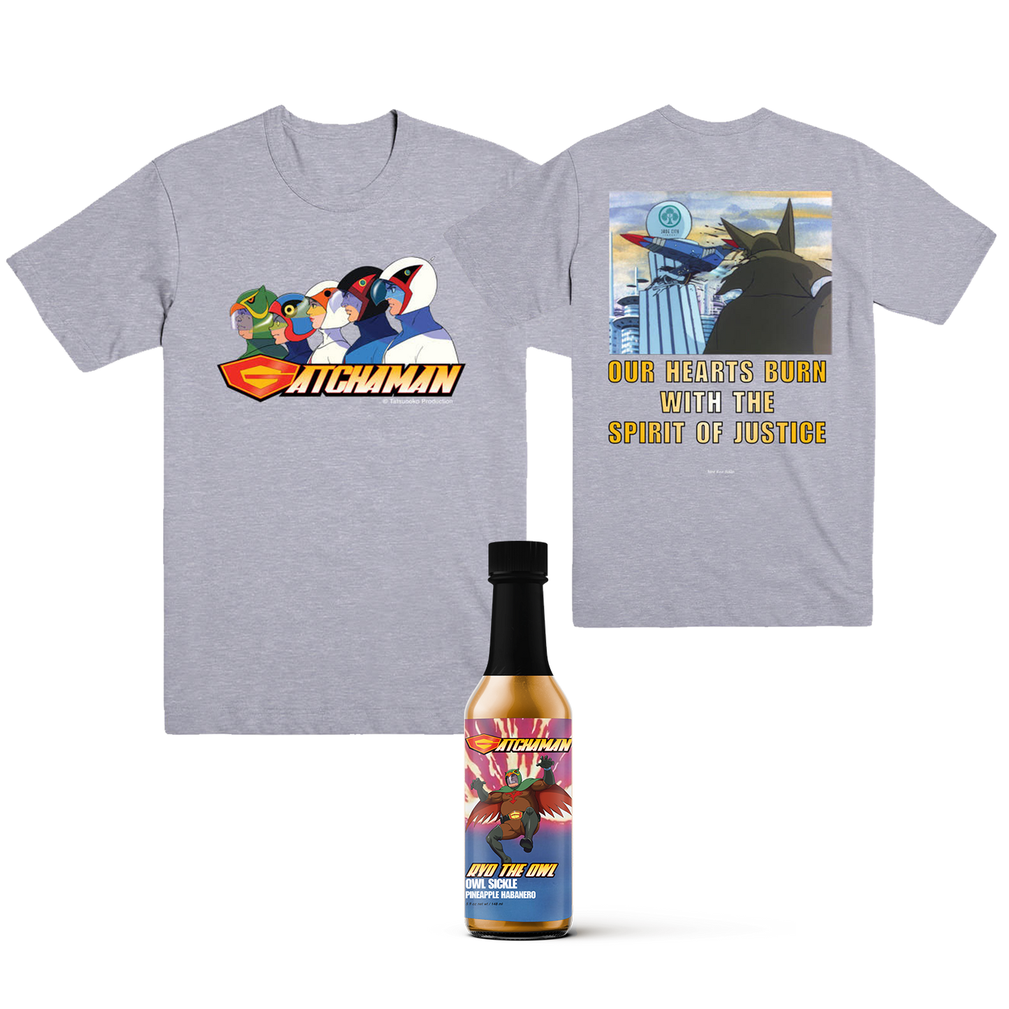Gatchaman Tee Hot Sauce Combo