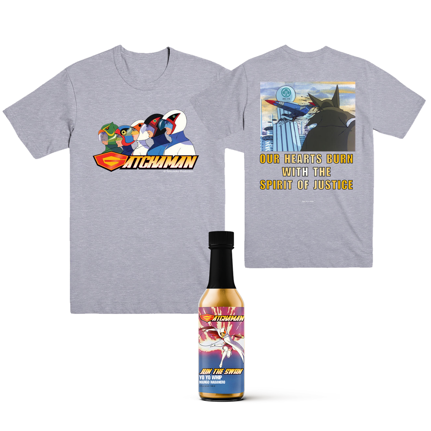 Gatchaman Tee Hot Sauce Combo