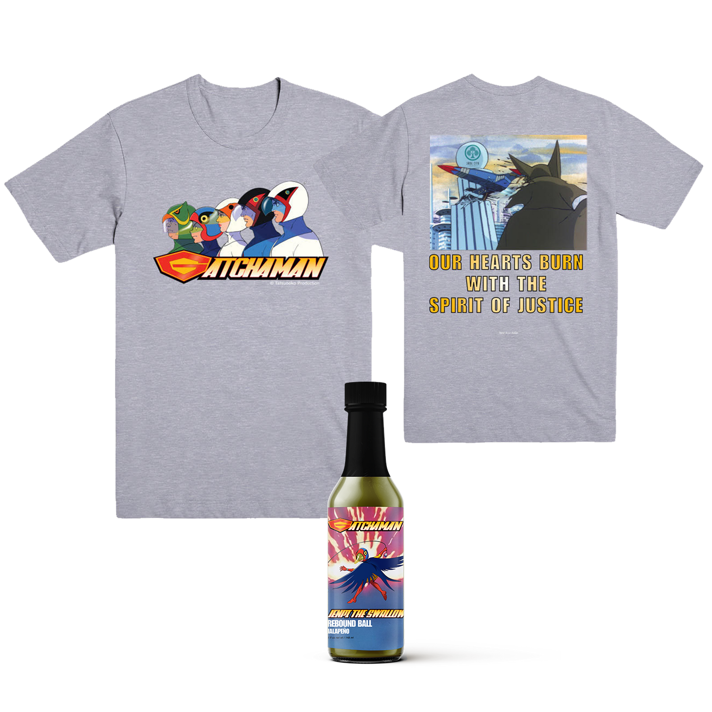 Gatchaman Tee Hot Sauce Combo