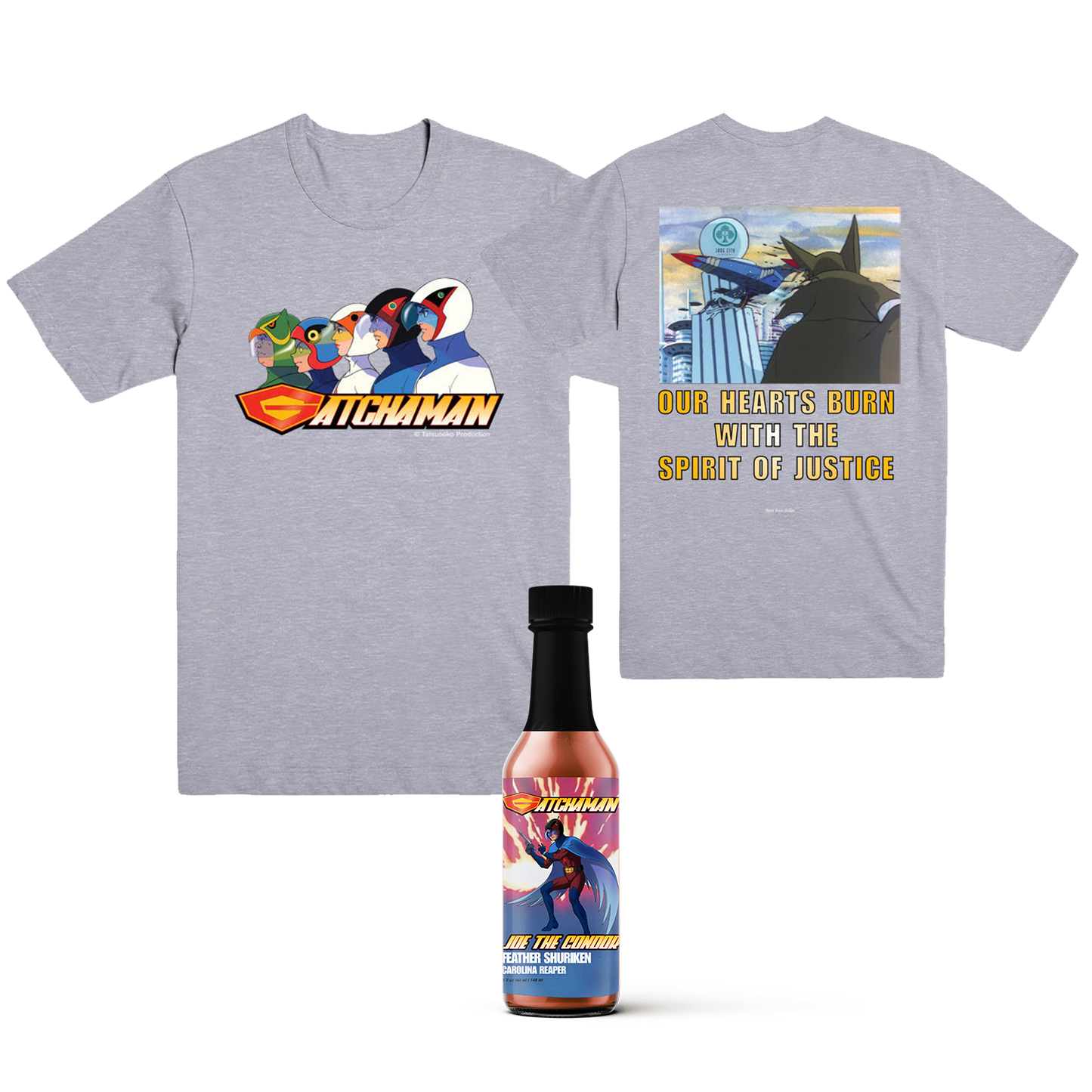 Gatchaman Tee Hot Sauce Combo