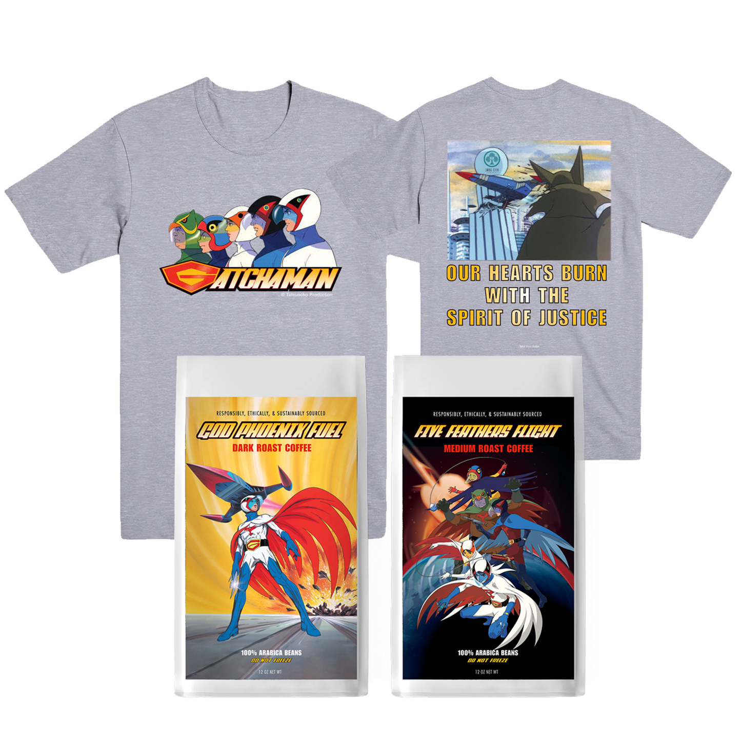 Gatchaman Tee Coffee Combo