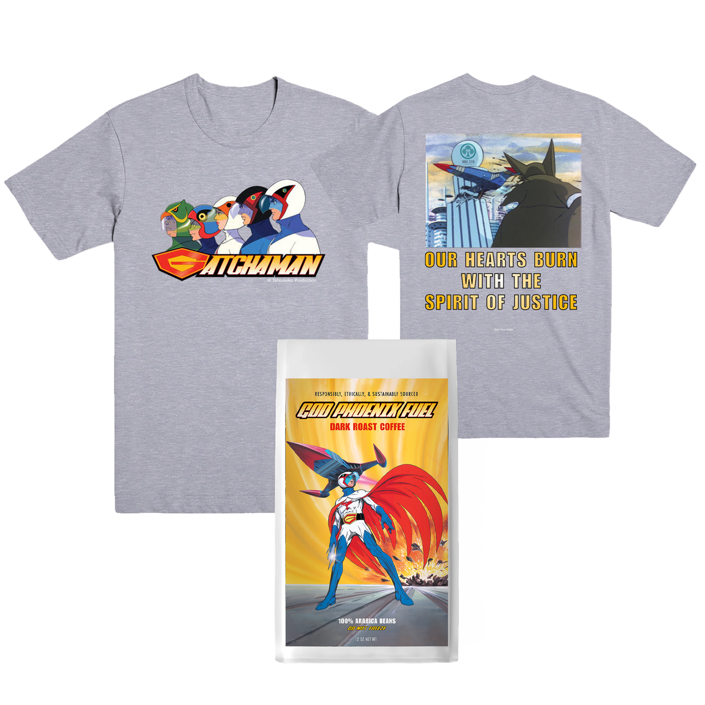 Gatchaman Tee Coffee Combo
