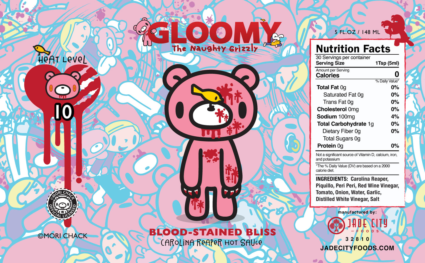 Gloomy the Naughty Grizzly Hot Sauce 5-Pack