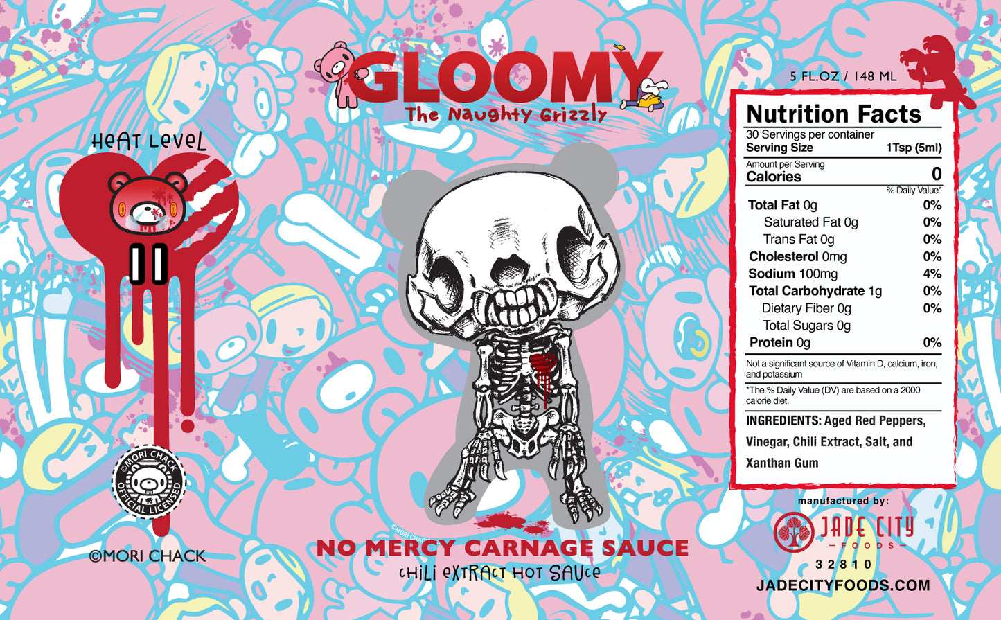 Gloomy the Naughty Grizzly Hot Sauce 5-Pack