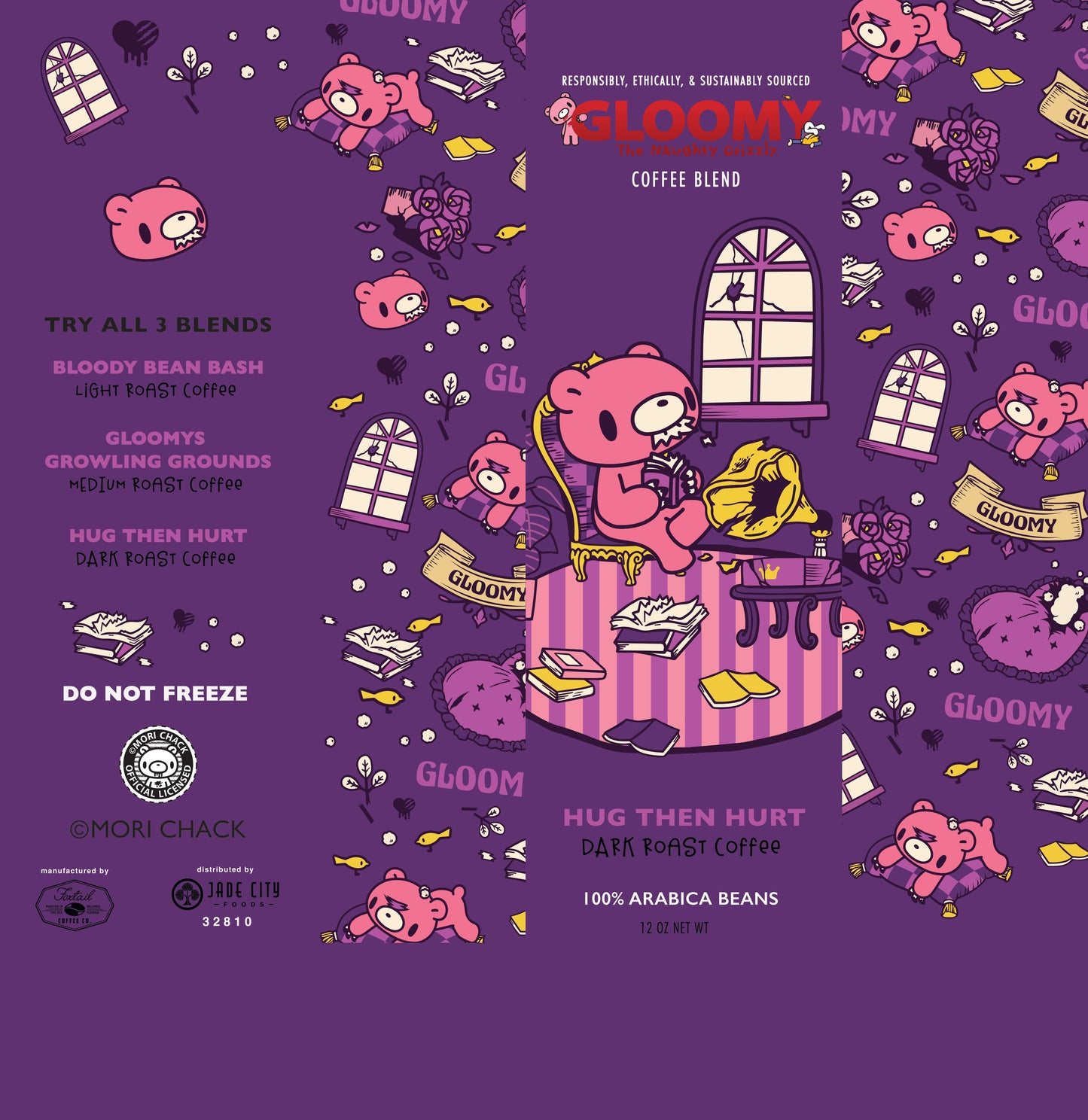 Gloomy the Naughty Grizzly Coffee 3-Pack