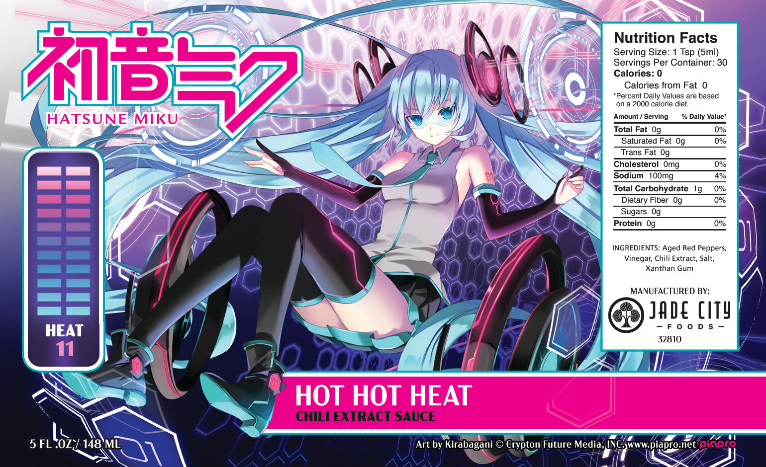 mikuページ Hatsune Miku Hot Sauce 5-Pack – Jade City Foods