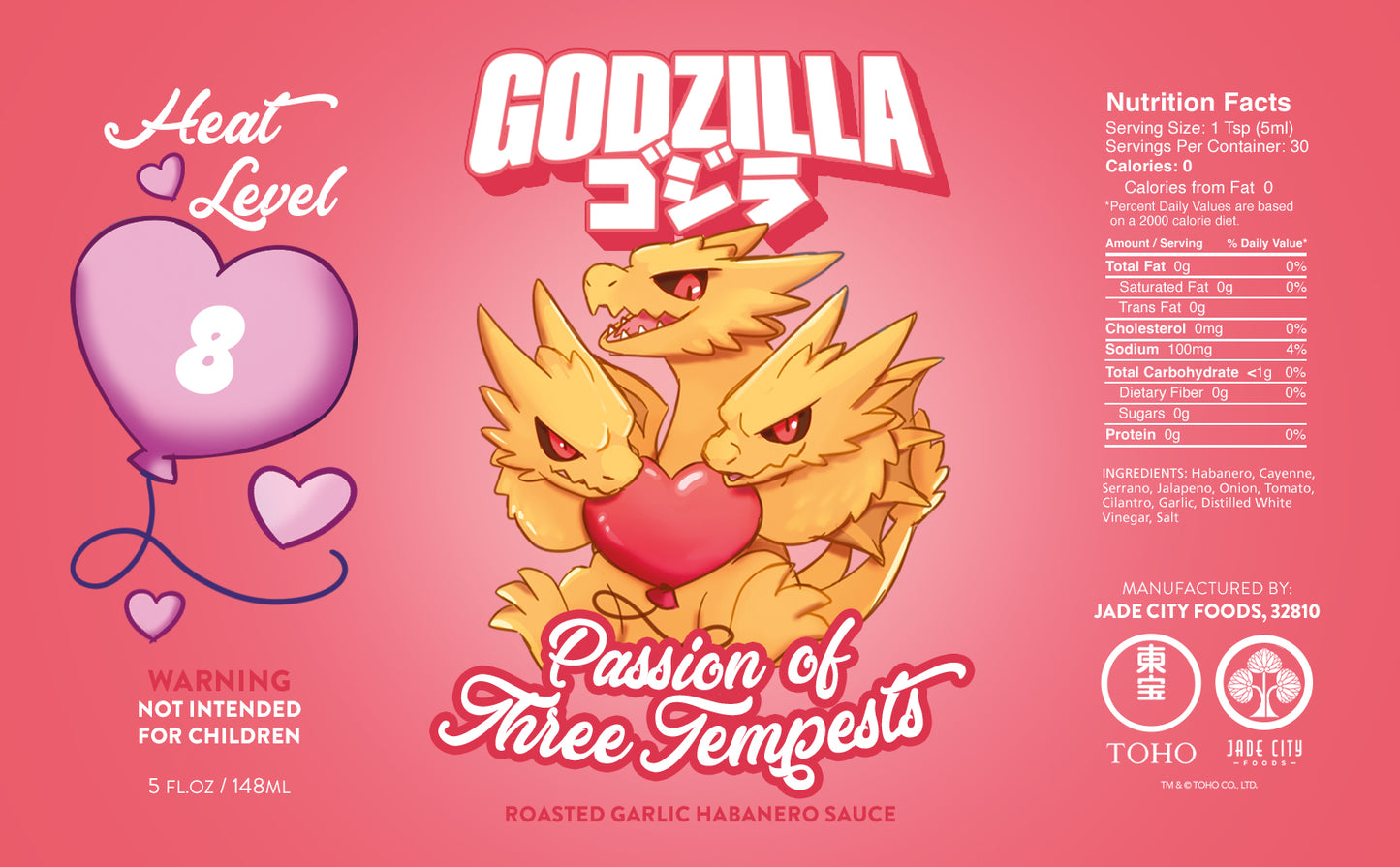 Godzilla Valentine's Day Exclusive Hot Sauce 5-Pack