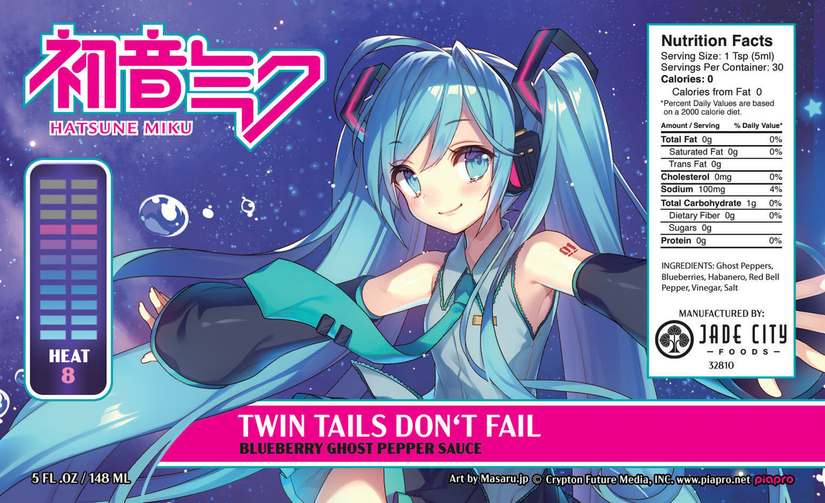 Hatsune Miku Twin Tails Don't Fail : Blueberry Ghost Pepper Sauce