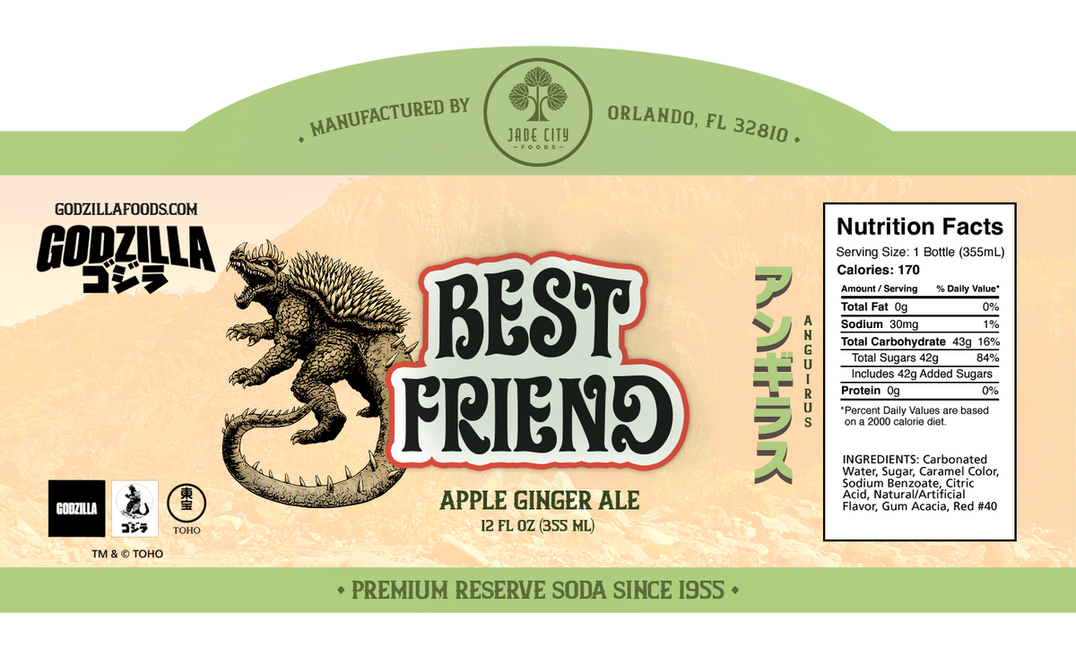 Godzilla Anguirus' Best Friend : Apple Ginger Ale