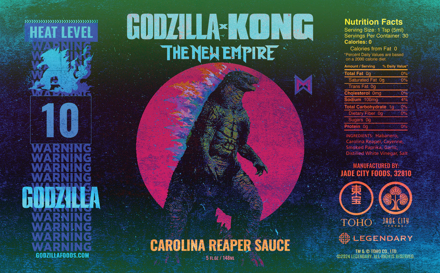 Godzilla x Kong Hot Sauce 4-Pack