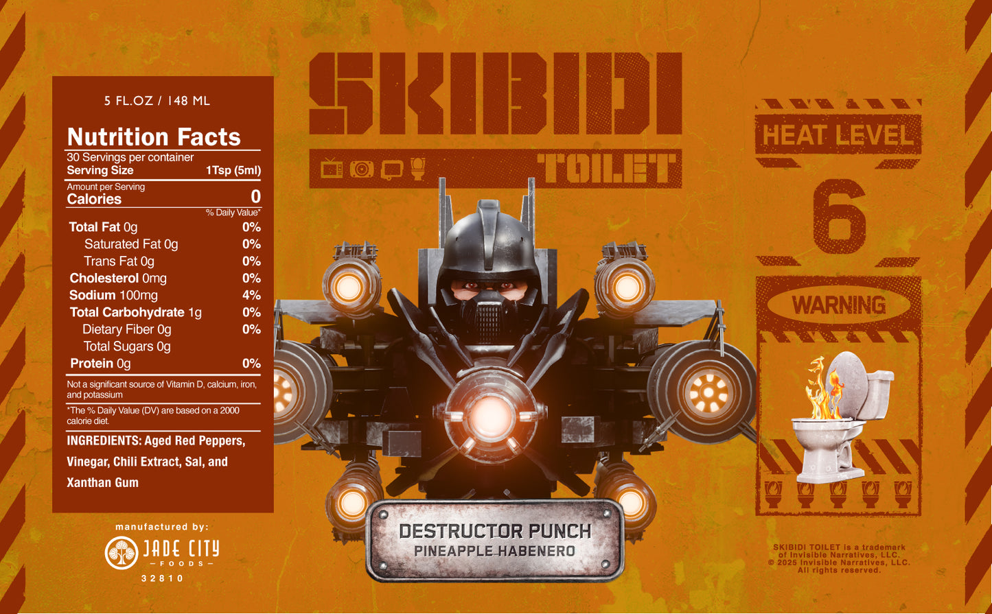 Skibidi Toilet Hot Sauce 5-Pack