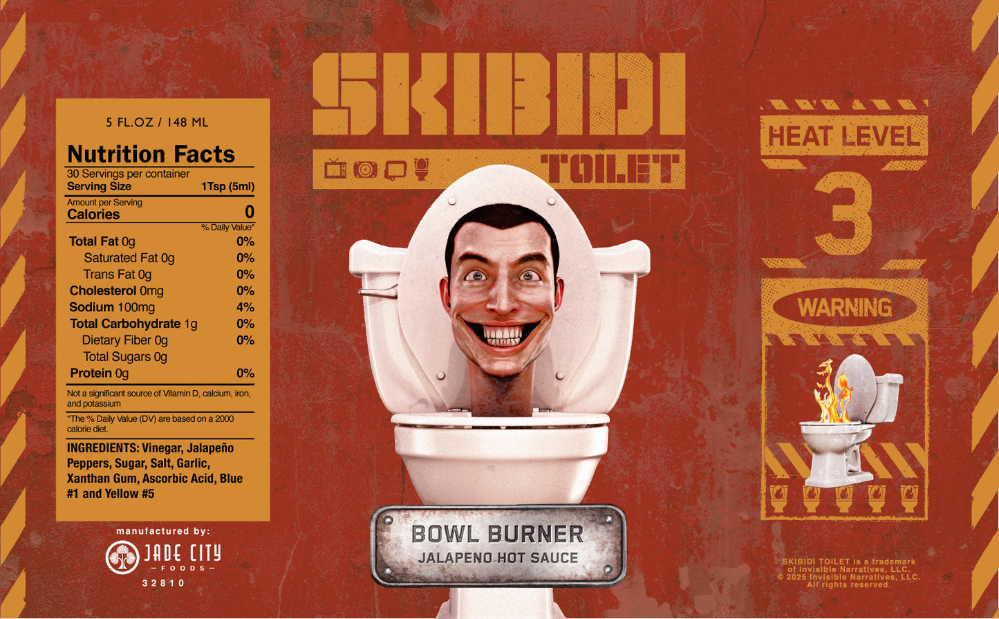 Skibidi Toilet Hot Sauce 5-Pack