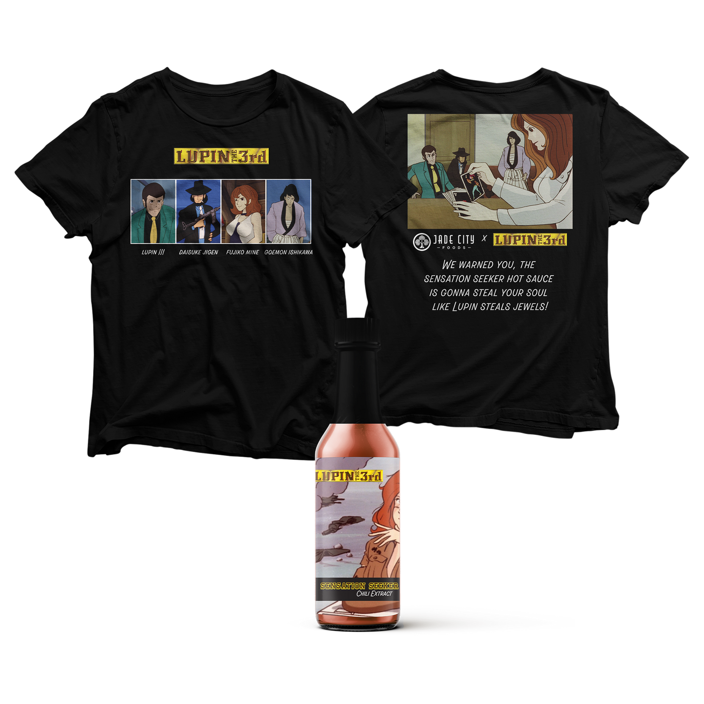 LUPIN THE 3rd Tee Hot Sauce Combo