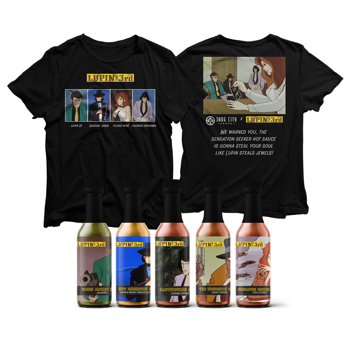 LUPIN THE 3rd Tee Hot Sauce Combo