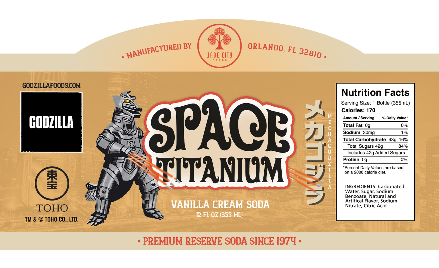 Mechagodzilla's Space Titanium : Vanilla Cream Soda