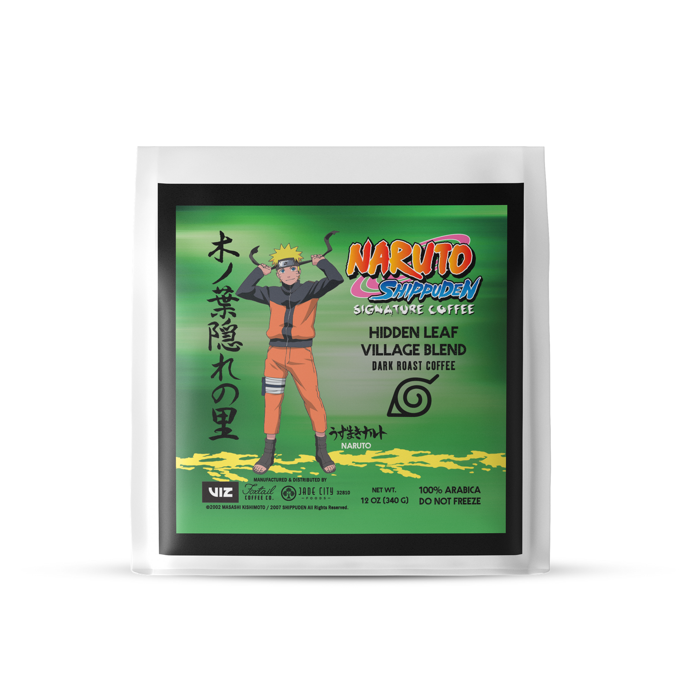 Naruto's Hidden Leaf Village Blend Dark Roast Coffee Jade City Foods