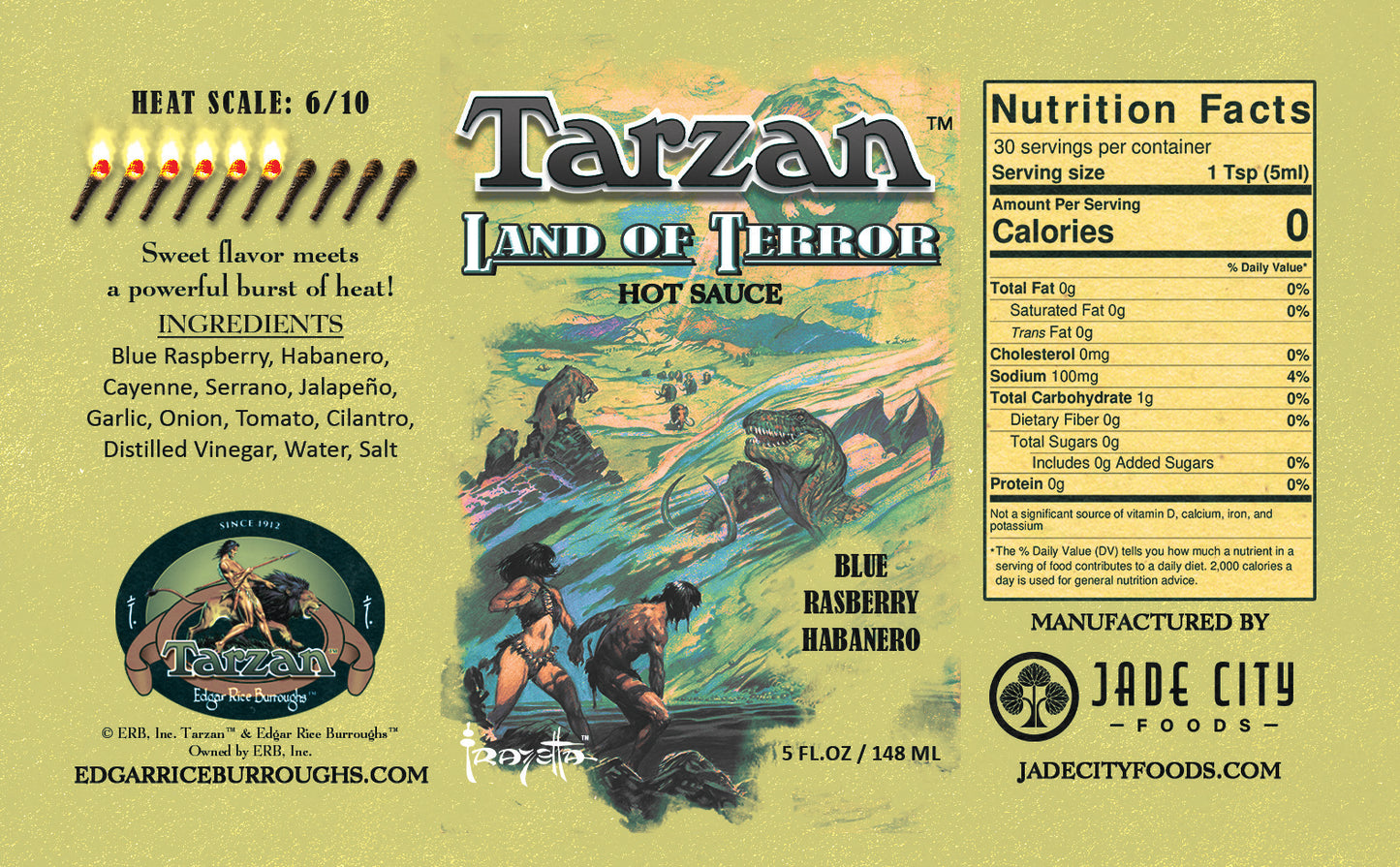 Tarzan's Land of Terror : Blue Raspberry Habanero Sauce