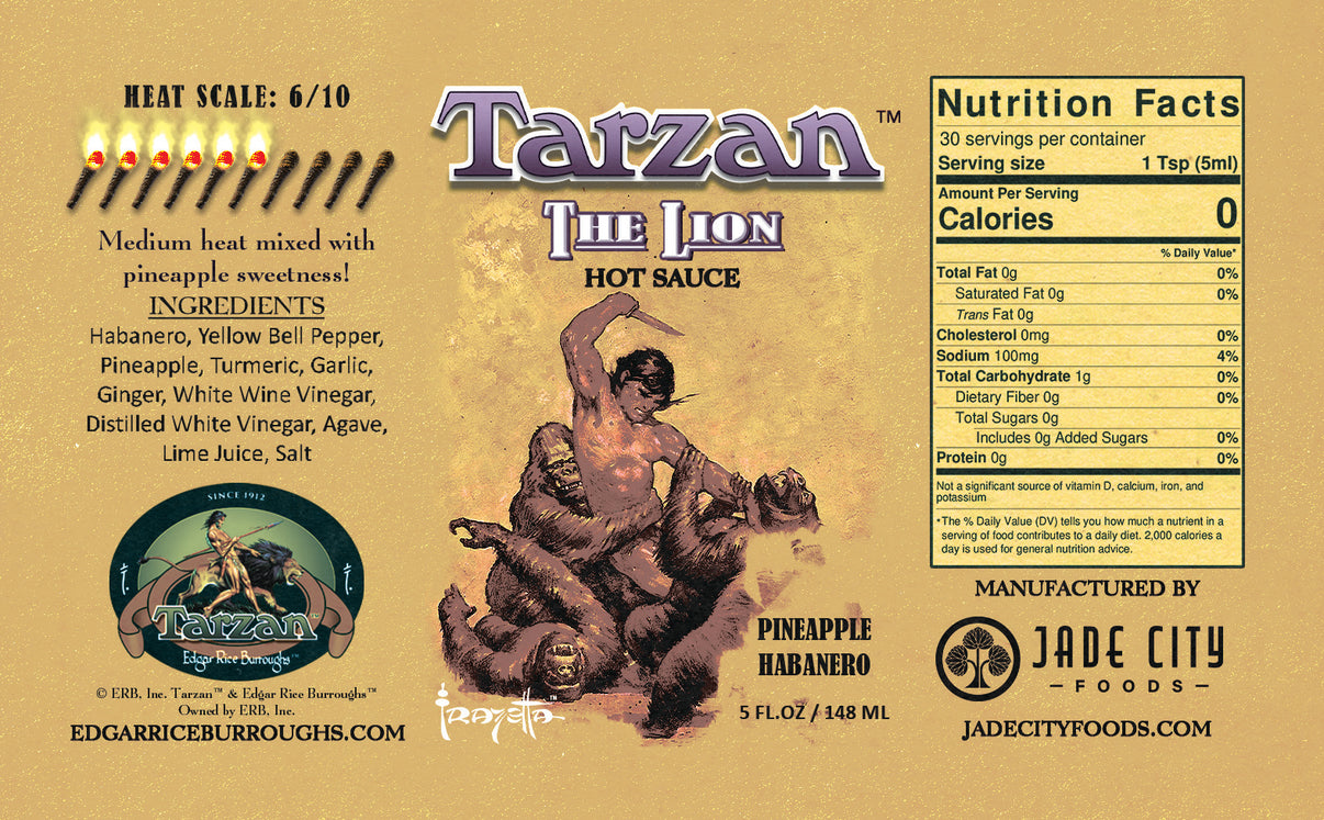 Tarzan's The Lion Pineapple Habanero Sauce Jade City Foods