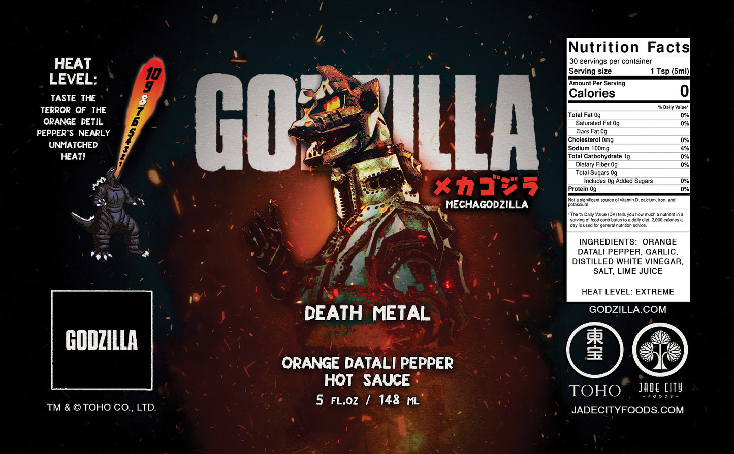Mechagodzilla's Death Metal: Orange Datali Pepper Hot Sauce
