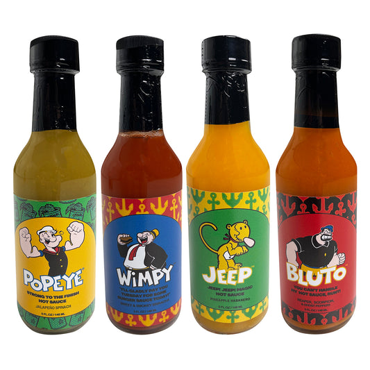 Popeye Hot Sauce 4-Pack : Series 1