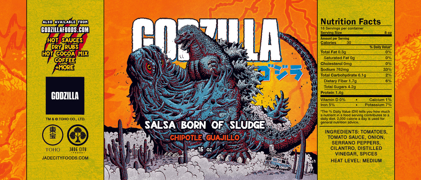 Godzilla's Salsa Born of Sludge : Chipotle Guajillo
